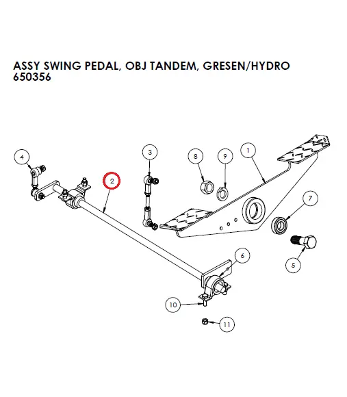 WLDT LINKAGE ROD SWING PEDAL - Part No. 400039.webp