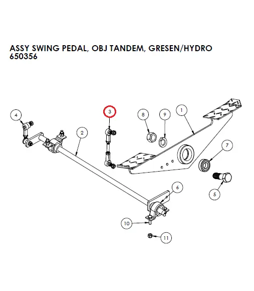 ASSY SWING PEDAL ROD FRONT - Part No. 400050.webp