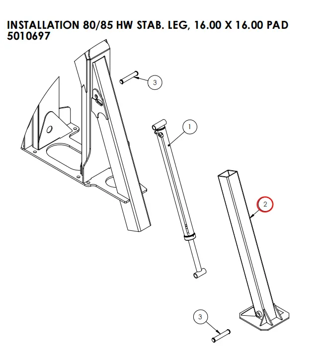WLDT 80-85 HW STAB. LEG, 16.00 - 16.00 PAD-Part No-5010698.webp