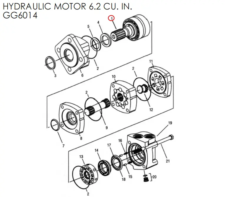SHAFT AND BEARING KIT (1.25 IN SPLINED 14T) PART # GG6104.webp