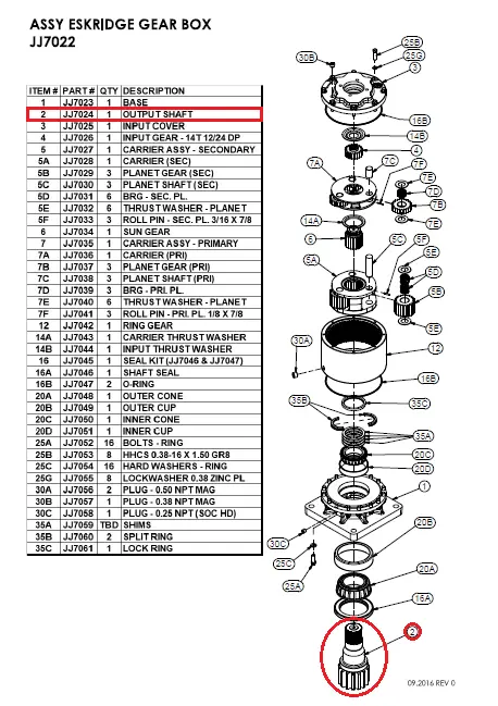 OUTPUT SHAFT - Part No. JJ7024 .webp