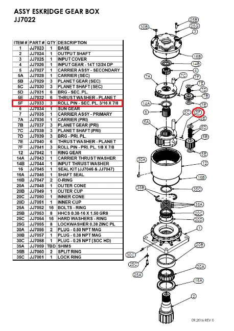 ROLL PIN - SEC.PL.3 16  7 8 - Part No. JJ7033.webp