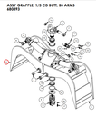 WLDT GRAPPLE ARM, 1-3 CORD B.B. BUTT, LEFT PART # 690230L.png