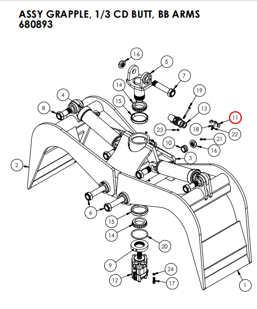 HOSE CLAMP, GRAPPLE HEAD PART # 680796.png