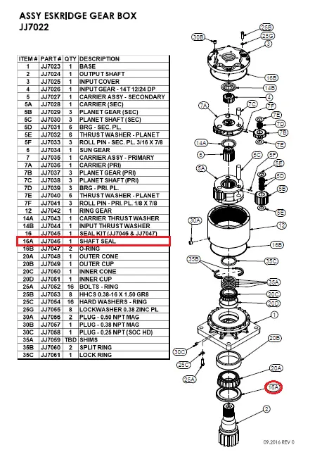 SHAFT SEAL - Part No. JJ7046.webp
