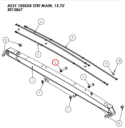 BOLT, 2.00 x 10.75 Part No - 463448.webp