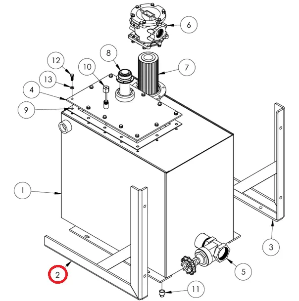 ASSY HYD. TANK, 50 GAL. MWT 5007260.webp