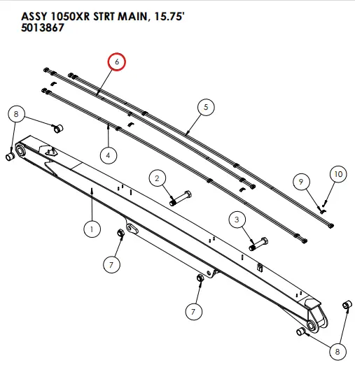 ASSY HYD. TUBE 0.63 X 137.00 Part No - 5001745.webp