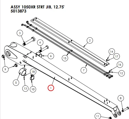 WLDT 1050XR STRT JIB, 12.75  Part No - 5013874.webp