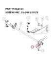 Hex Head Cap Screw 5/16"-24 x 1" Grade 5 for Serco 1050XR & 8500 (Part AA2414)