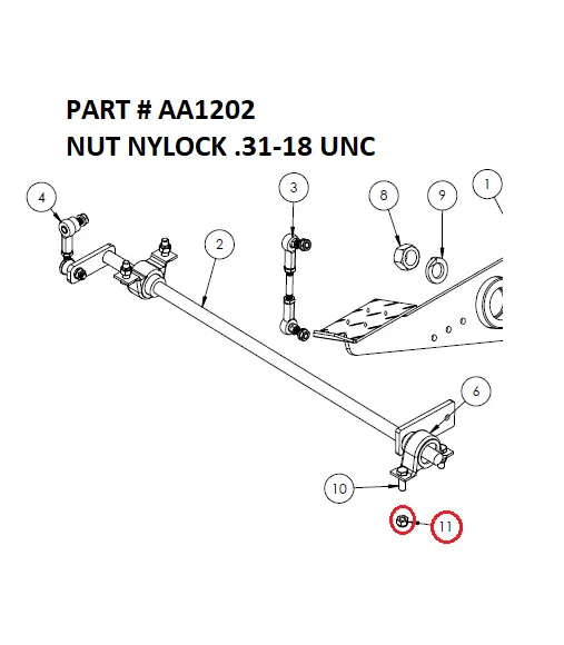 NUT NYLOCK .31-18 UNC - Part No. AA1202