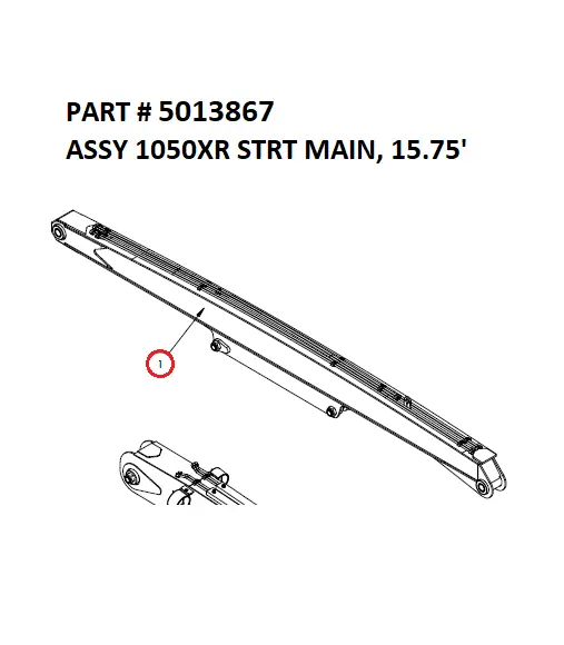 ASSY 1050XR STRT MAIN, 15.75' - Part No. 5013867