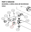 BUSHING, 2.00X2.25X2.00 W/GREASE HOLE - Part No. 5002558