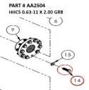 HHCS 0.63-11 X 2.00 GR8 - Part No. AA2504