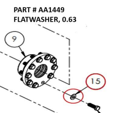FLATWASHER, 0.63 - Part No. AA1449