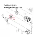 BUSHING S/A BALL 2.00 - Part No. GG1603