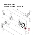 Hex Head Cap Screw 1/2"-13 x 1.75" Grade 8 for Serco 1050XR (Part AA2481)