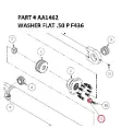 Flat Washer 1/2" P F436 for Serco 1050XR (Part AA1462)