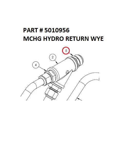 MCHG HYDRO RETURN WYE - Part No. 5010956