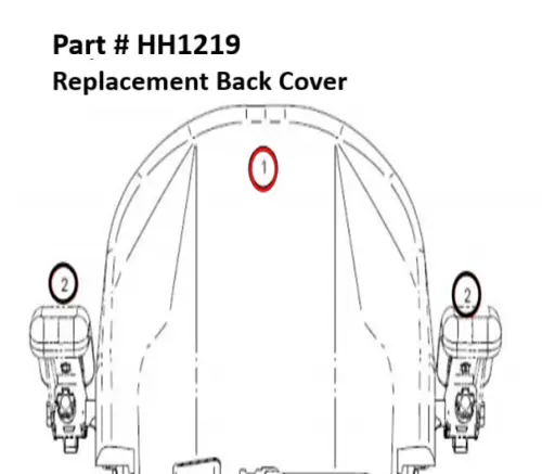 Replacement Back Cover - Part No. HH1219
