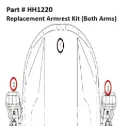 Replacement Armrest Kit (Both Arms) - Part No. HH1220