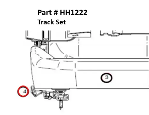 Serco 1050XR Track Set (Part HH1222)