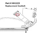 Replacement Seatbelt - Part No. HH1223