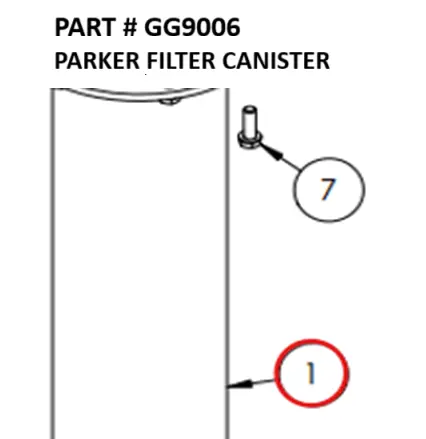 PARKER FILTER CANISTER - Part No. GG9006