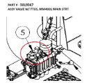 ASSY VALVE W/ FTGS, MM4001 MAIN STRT - Part No. 5019367