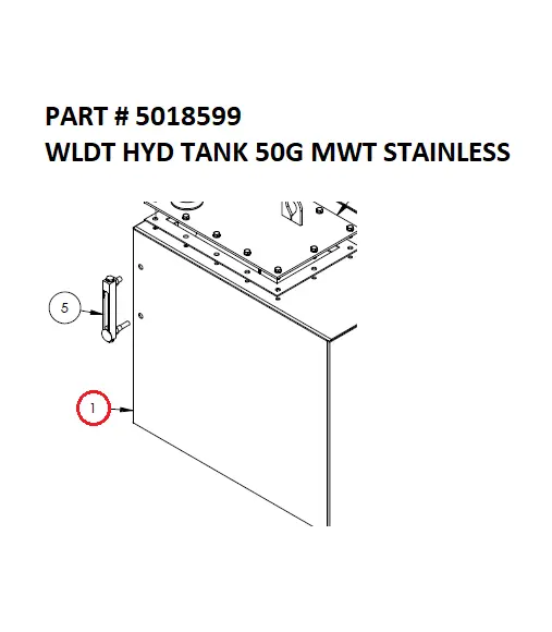 WLDT HYD TANK 50G MWT STAINLESS - Part No. 5018599 