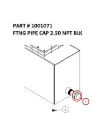 Pipe Cap Fitting 2.50 NPT Black for Serco 1050XR (Part 1001071)