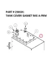 TANK COVER GASKET 50G A-FRM - Part No. 230501