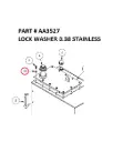LOCK WASHER 0.38 STAINLESS - Part No. AA3527