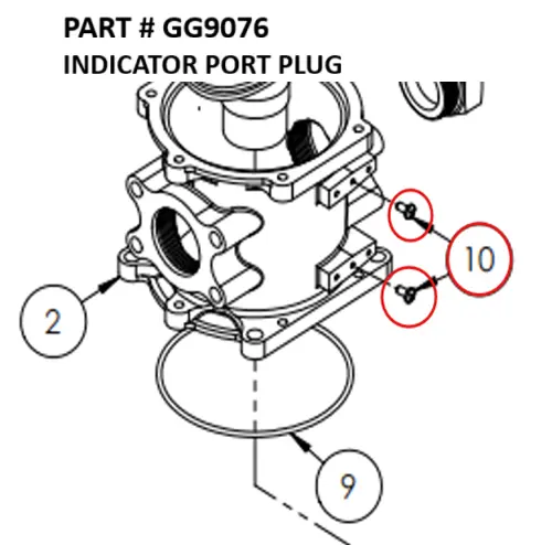 INDICATOR PORT PLUG - Part No. GG9076