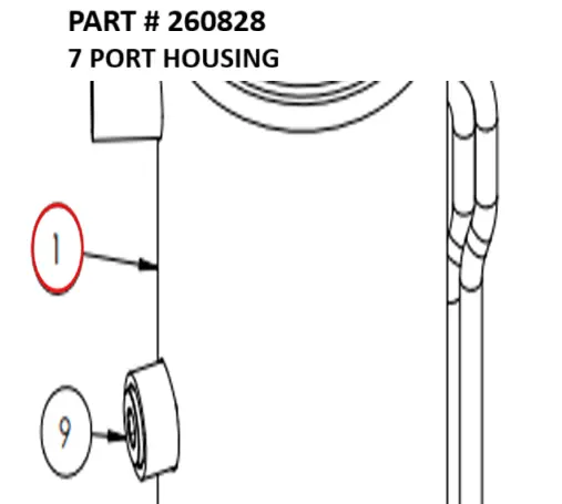 7 PORT HOUSING - Part No. 260828