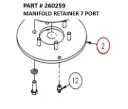 Serco 1050XR & 8500 7-Port Manifold Retainer (Part 260259)