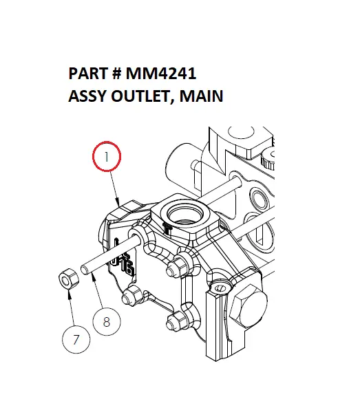 ASSY OUTLET, MAIN - Part No. MM4241