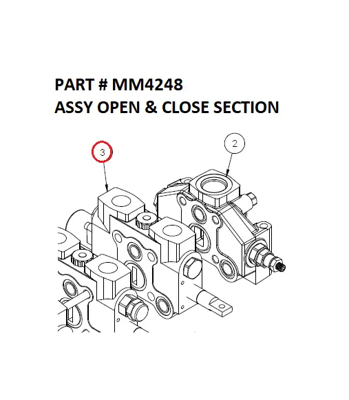 ASSY OPEN & CLOSE SECTION - Part No. MM4248