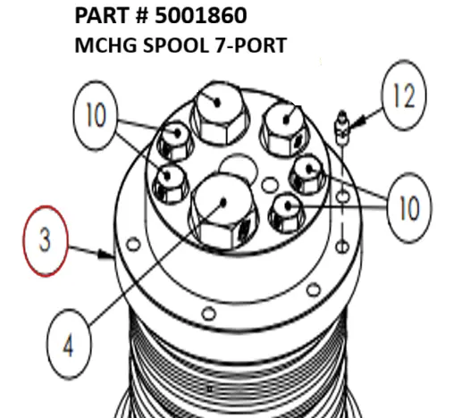 MCHG SPOOL 7-PORT - Part No. 5001860