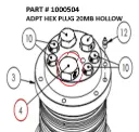 ADPT HEX PLUG 20MB - Part No. 1000503