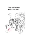 3 SECTION BOLT - Part No. MM4231