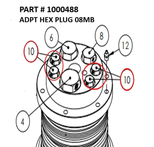ADPT HEX PLUG 08MB - Part No. 1000488