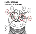 ADPT HEX PLUG 08MB - Part No. 1000488