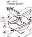 Serco 1050XR & 8500 Adjustable Seat Plate (Part 650627)