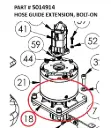 HOSE GUIDE EXTENSION, BOLT-ON - Part No. 5014914