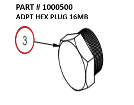 ADPT HEX PLUG 16MB - Part No. 1000500
