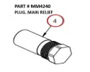 PLUG, MAIN RELIEF - Part No. MM4240