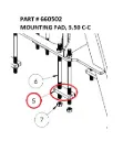 MOUNTING PAD, 5.50 C-C - Part No. 660502