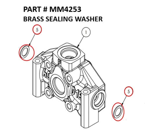 BRASS SEALING WASHER - Part No. MM4253