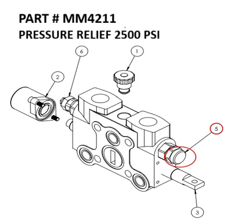 PRESSURE RELIEF 2500 PSI - Part No. MM4211